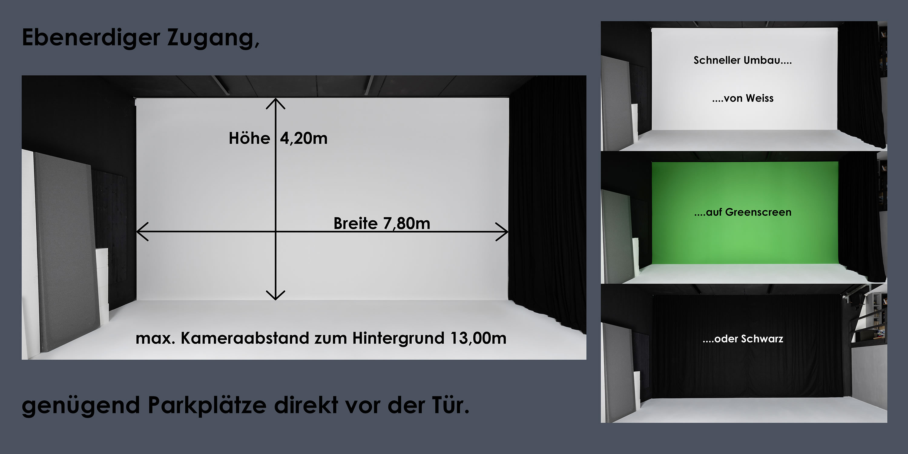 Mietstudio, Fotostudio, Filmstudio, Greenscreen, Greenbox